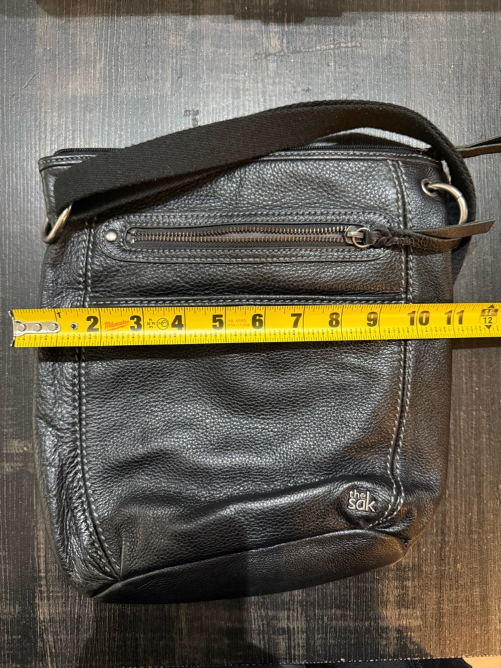 The Sak Black Pebbled Leather Messenger Crossbody - Picture 6 of 7